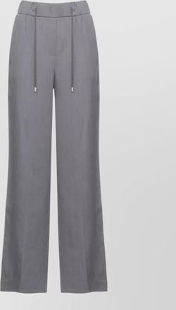 PESERICO linen trousers straight cut wide leg