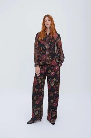 Raishma Floral Black Shirt at Nordstrom, Size 16L Uk