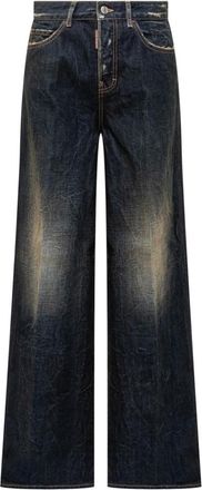 Dsquared2 Blue Relaxed Mid Rise Jeans