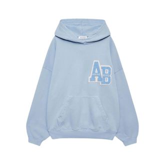 Anine Bing Harvey Letterman Sweatshirt - Dames - Hoodies - Blauw - XS - Katoen - Hoodies & sweatvesten