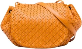 Bottega Veneta Tweedehands leren schoudertassen - Dames - Vintage Schoudertas - Oranje - ONE Size - Vintage