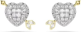 Swarovski Idyllia Mixed Cuts Heart With Arrow Stud Earrings