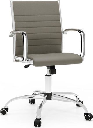 Costway Office Chair Height Adjustable Conference Room Chair-Grey