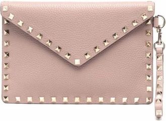 Valentino Garavani Rockstud Clutch - Dames - Clutches - Beige - ONE Size - Tassen