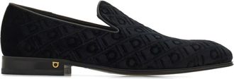 Ferragamo velvet loafers - men - Fabric/CALFSKIN - 8.5EEE - Black