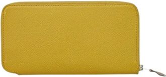 Herm&egrave;s Pre-owned Wallets, female, Yellow, Size: ONE SIZE Pre-owned Azap silkin Wallet