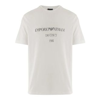 Emporio Armani Katoenen T-shirt - Heren - T-shirts - Wit - XL - Katoen - Tops