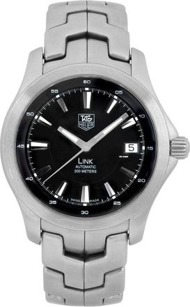 Tag Heuer Pre-owned Tag Heuer Link GMT Automatic Black Dial Mens Watch WJF2110.BA0570