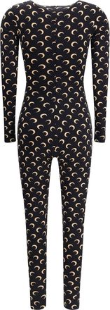 Marine Serre Womens Moon Jumpsuit Inverse Tan Polyamide; Elastane Jumpsuits Dress