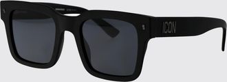 Dsquared2 Occhiali da sole Icon rettangolari in acetato nero con logo applicato