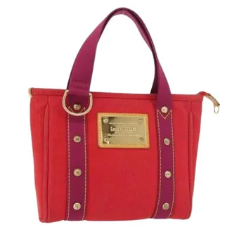 Louis Vuitton Pre-owned Handbags, female, Red, Size: ONE SIZE Pre-owned Vintage Canvas Tote Bag
