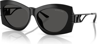 Michael Kors Navarra Grey Irregular Ladies Sunglasses MK2235U 300587 57
