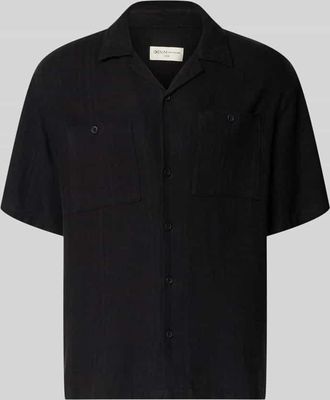 Tom Tailor Denim Loose Fit Freizeithemd aus Leinen-Viskose-Mix in Black, Gr&ouml;&szlig;e XXL