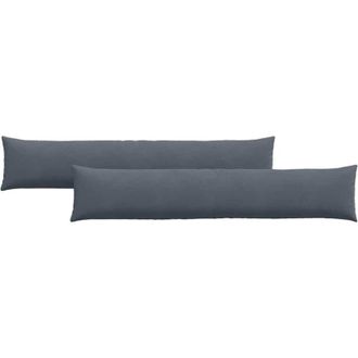 vidaXL Cojines De Sof&aacute; 2 Pcs Gris Oscuro 200 X 40 Cm Tela De Pana Vidaxl