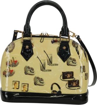 Louis Vuitton Alma Handbag Limited Edition Stickers Monogram Vernis Multicolour Patent_Leather Handbag (Pre-Owned)