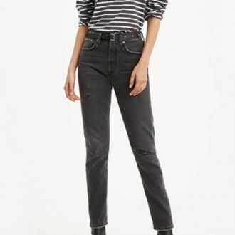 Levi's Womens Premium 501 Skinny Jeans In Black