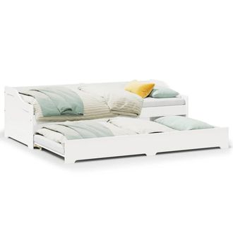 Berkfield Home Daybed with Trundle without Mattress IRUN White 90x200 cm