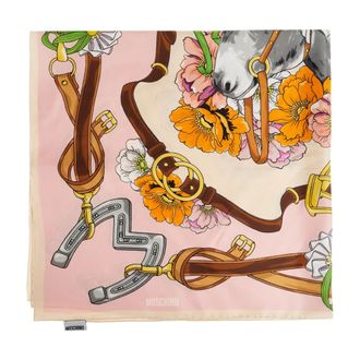 Moschino Silky Scarves, unisex, Pink, Size: ONE SIZE Silk Scarf