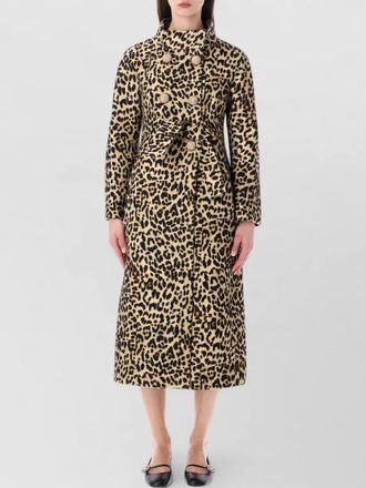 Valentino Garavani animalier coat fauve eclat belted design