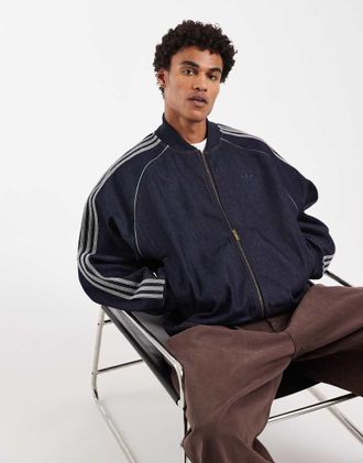 adidas Originals Sst adicolor - Top sportivo in denim indaco-Blu