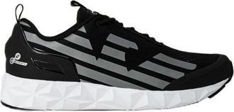 Emporio Armani Polyester Sneaker - Heren - Sneakers - Zwart - 40 2/3 EU - Polyester - Schoenen