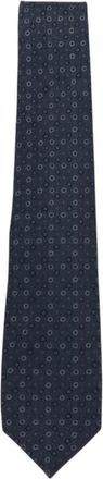 Ferragamo Blue Geometric Pattern Tie