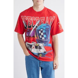 Icecream Racing Graphic T-Shirt in Goji Berry at Nordstrom, Size Xx-Large