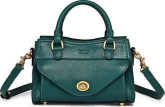 OLD TREND Lockwood Genuine Leather Compact Structured Satchel in Teal at Nordstrom