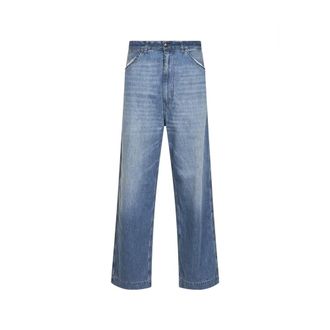 Maison Margiela Straight Jeans, female, Blue, Size: XS Wide-leg Jeans