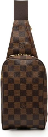 Louis Vuitton Brown Pvc Leather Shoulder Bag Sling Bag (Pre-Owned)