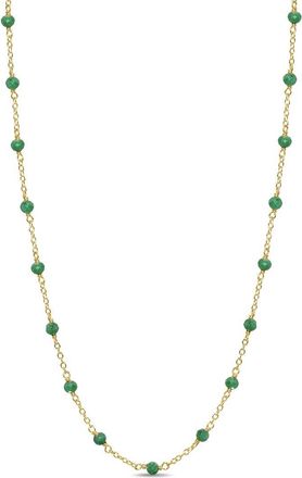 Jewelmak 14K Emerald Necklace