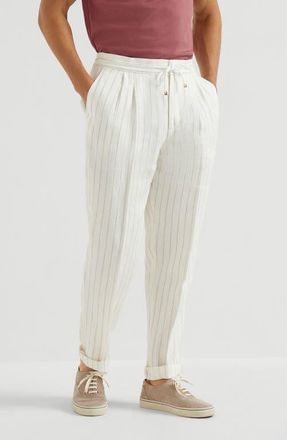 Brunello Cucinelli Twill trousers in Panama at Nordstrom, Size 56 It