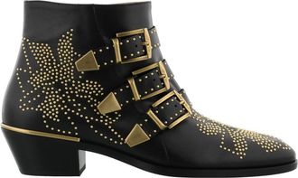 Chloé Susanna golden stud ankle boots