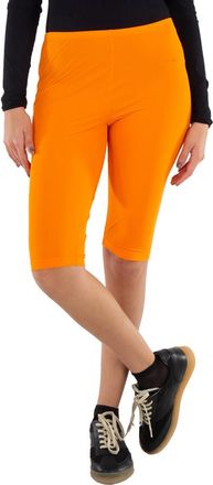 Maison Margiela Ladies Orange Fitted Knee-Length Shorts, Size Small
