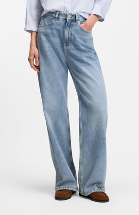 Boss Orange by Hugo Boss Straight-Jeans BOSS ORANGE MARLENE HR 11.0 Premium Damenmode, Damen, Gr. 27, L&auml;nge 30, medium blau 421, Denim/Jeans, Obermaterial: 100% Baumwolle, uni