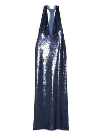 New Arrivals Olympia maxi-jurk met pailletten - Blauw