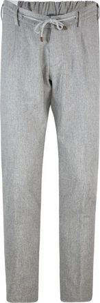 Eleventy Wol Kasjmier Broek - Heren - Straight fit broeken - Grijs - W33 - Wol - Broeken