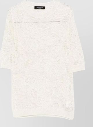 Fabiana Filippi short sleeve top round neck crochet