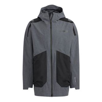adidas Terrex Voyg 3in1 Sfs J Logo Hooded Zipper Long Sleeves Jacket Gray HN2026