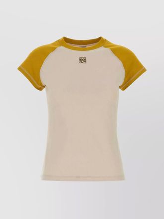 Loewe cotton blend t-shirt featuring contrast sleeves
