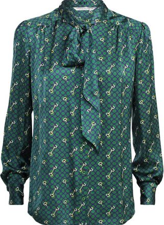 Summum Womens Bits And Rounds Blouse In Forest Green
