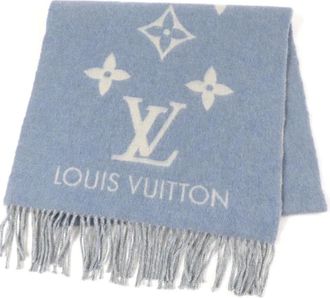 Louis Vuitton Pre-owned Scarves, female, Blue, Size: ONE SIZE Pre-owned Cashmere scarves