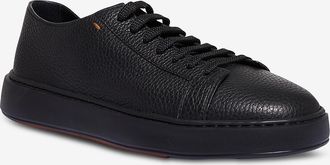 Santoni Niedrige Sneakers aus genarbtem Leder Dames