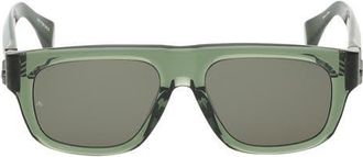 Rag & Bone 53mm Square Sunglasses in Crystal Olive /Green Lenses at Nordstrom