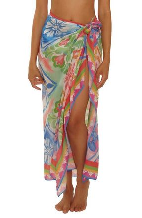 BECCA by Rebecca Virtue Mijas Cover-Up Sarong in Blue Multi at Nordstrom