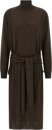 Christophe Lemaire Brown Trompe LOeil Dress