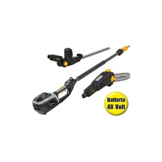 Alpina Amt 48 Li Kit - Attrezzo multifunzione con accessorio tagliasiepi e potatore incl. batteria e caricabatteria - Alpina