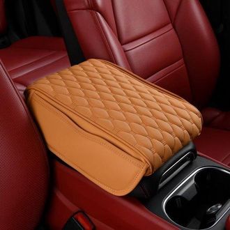No Brand Alfombrillas Universales Para Reposabrazos De Coche, Aptas Para Reposabrazos De Asientos Infantiles Y Como Decoraci&oacute;n Interior, Color Amarillo Pimient