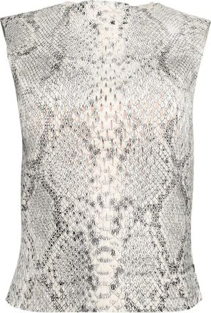 Alexander Wang Top smanicato con stampa - Bianco