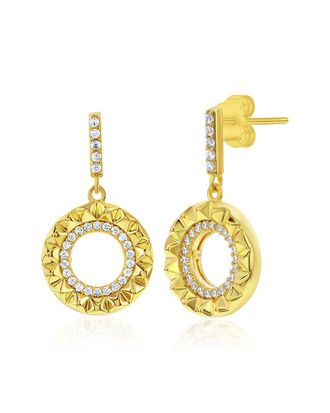 Suzy Levian Suzy Levian Silver Cz Sunburst Earrings